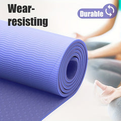 TPE Yoga Mat Soundproof Shockproof Non-Slip Mat Home Exercise Thickened Yoga Mat