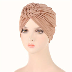 Braided Knot Turban Cap Beanies Ramadan Headwrap Lightweight Head Scarf