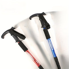 4 section T handle Hiking Pole Outdoor Travel Walking Stick