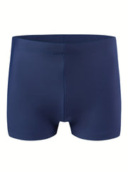 Men's Quick Dry Swim Trunks Solid Mid Stretch Comfortable Breathable Pants Swimw