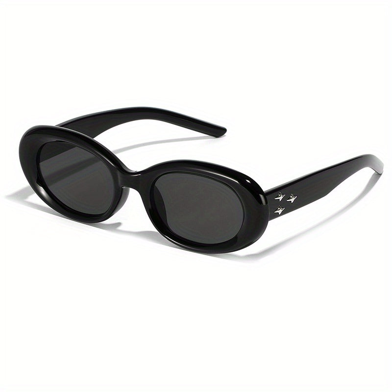 Y2K Oval Sunglasses Star Charm Anti Glare UV400