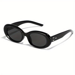 Y2K Oval Sunglasses Star Charm Anti Glare UV400