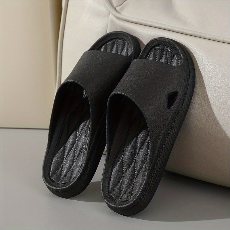 Men's Argyle Pattern Slip On Slides Non-Slip House Slippers