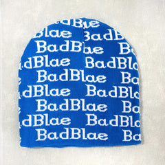 Winter Letter Printed Warm Hat Windproof Ear Protection Knitted Beanie