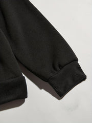 Warm Hooded Sweatshirt Front Pocket Fleece Hoodie Women's Sporty Sweatshirt