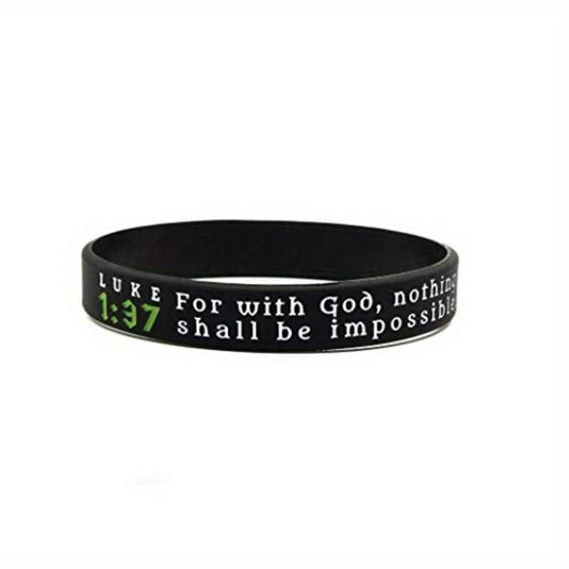 Christian Bible Bracelet Stretch Silicone Wristband