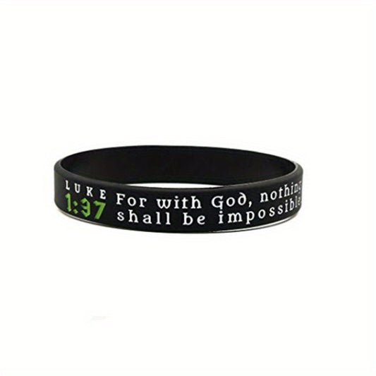 Christian Bible Bracelet Stretch Silicone Wristband