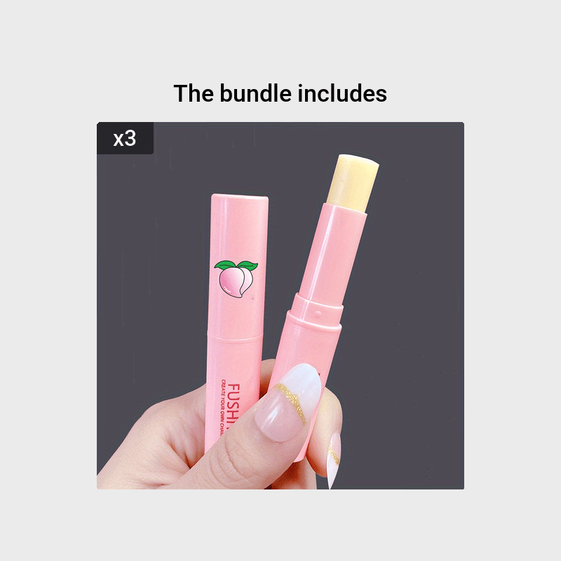 Peach Lip Balm Moisturizing Hydrating Lightening Lip Lines Anti-Dryness