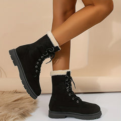 Women's Winter Snow Boots Lace Up High Top Hiking Boots