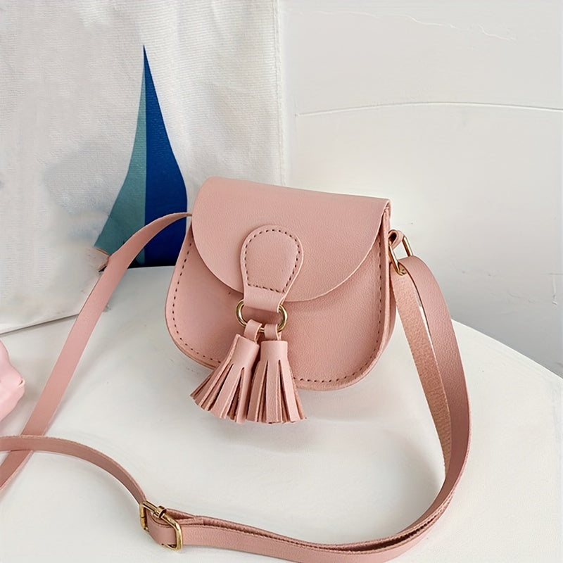 Mini Kids Crossbody Bag Tassel Shoulder Bag Coin Purse for Girls