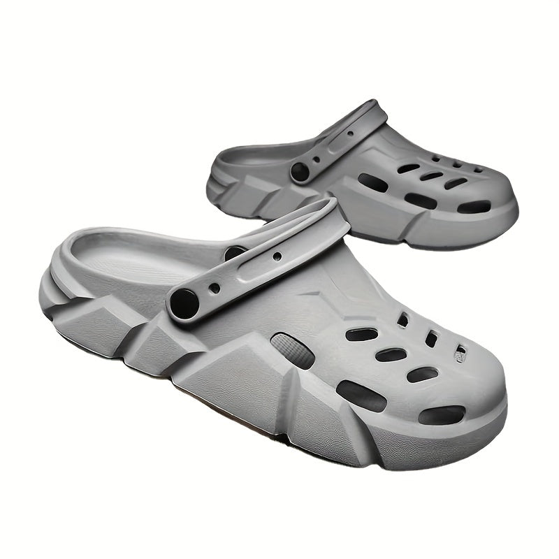 Men's Platform Clogs Hollow Out Garden Shoes