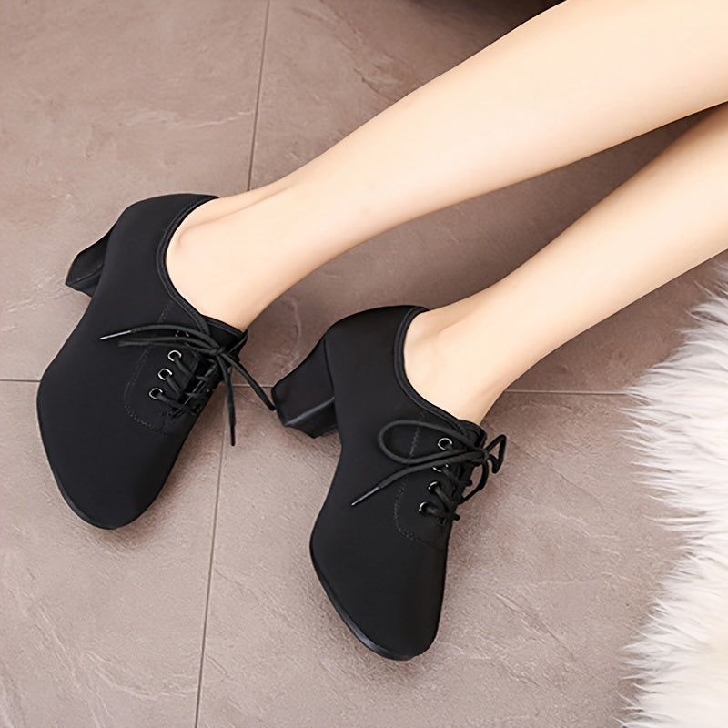 Women's Lace Up Soft Sole Latin Jazz Dance Shoes