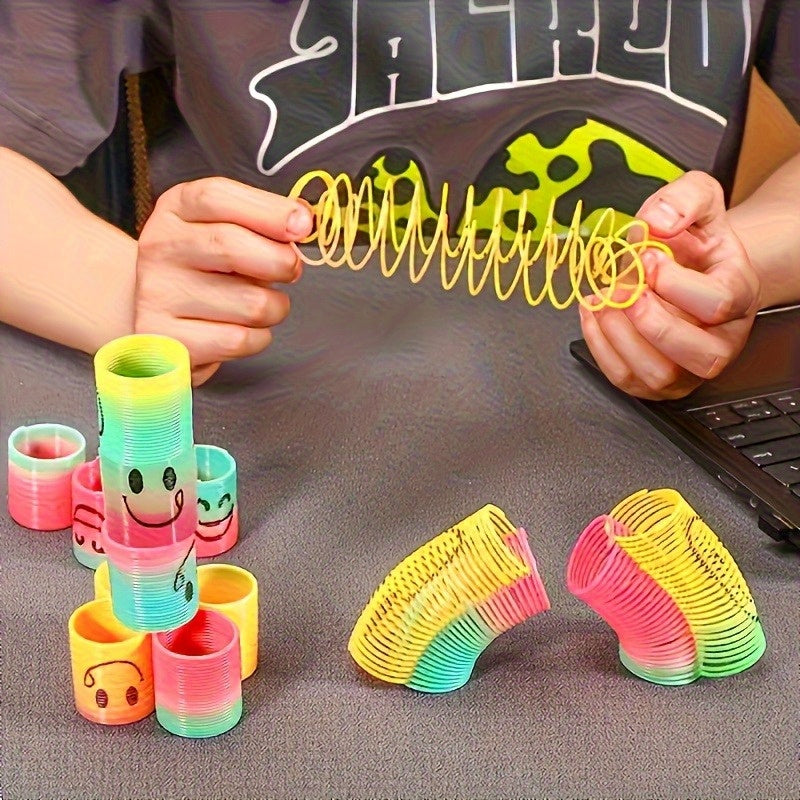 15pcs Mini Spring Rings Stacking Puzzle Gift Set with Fun Toy Pattern