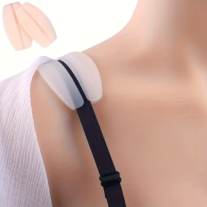 Invisible Silicone Shoulder Pads Soft Non-slip Bra Strap Cushions