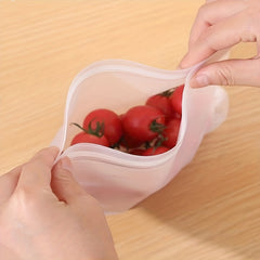 Reusable Food Zipper Storage Bag, Fruit Vegetable Sealing Bag