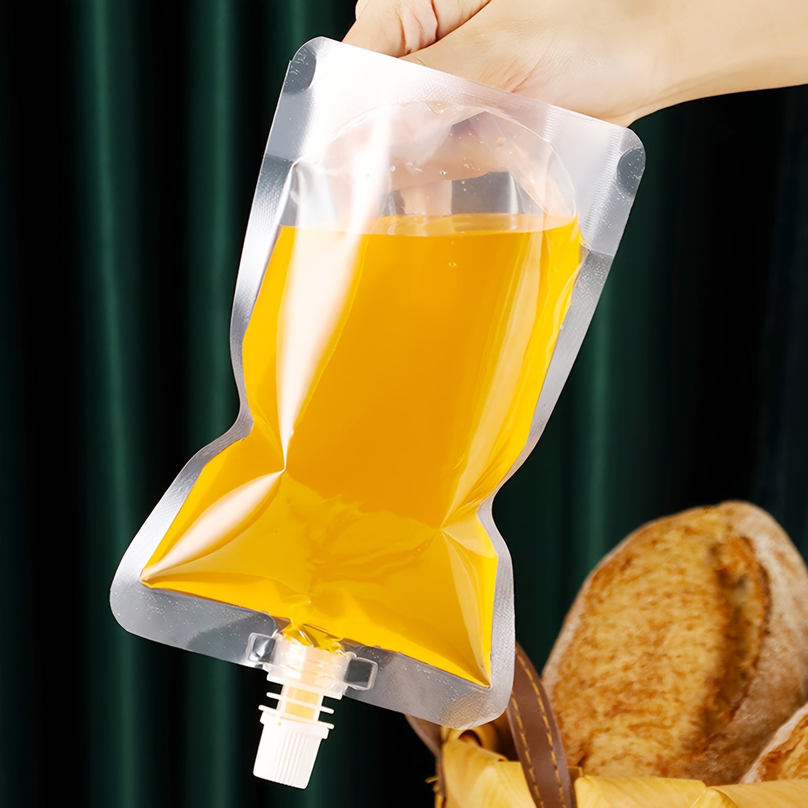 10pcs 100ML Storage Bag Pour Spout Sealed Leak Proof Food Cereals Beans