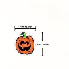 Halloween Pumpkin Lamp Doodle Stickers x50 for Car Phone Cup Waterproof