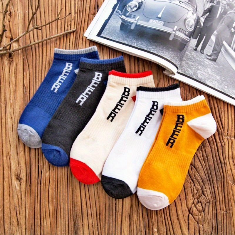 Men's Block Liner Anklets Socks - Soft and Sweat Absorbent for Outdoor Wear