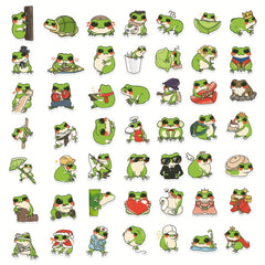 50 Cartoon Frog Graffiti Stickers for Phones Cups Computers Skateboards