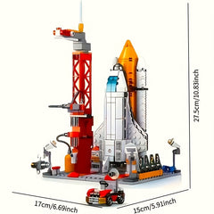 Solar System Rocket Building Blocks Set Educational Space Shuttle Launch Center