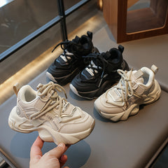 Solid Chunky Shoes for Boys Comfy Non Slip Casual Sneakers