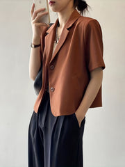 Stylish Short Sleeve Work Blazer