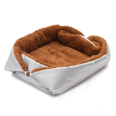 2-in-1 Cozy Pet Beds & Blankets for All Seasons