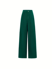 Corduroy Straight Button Front Pants for Women