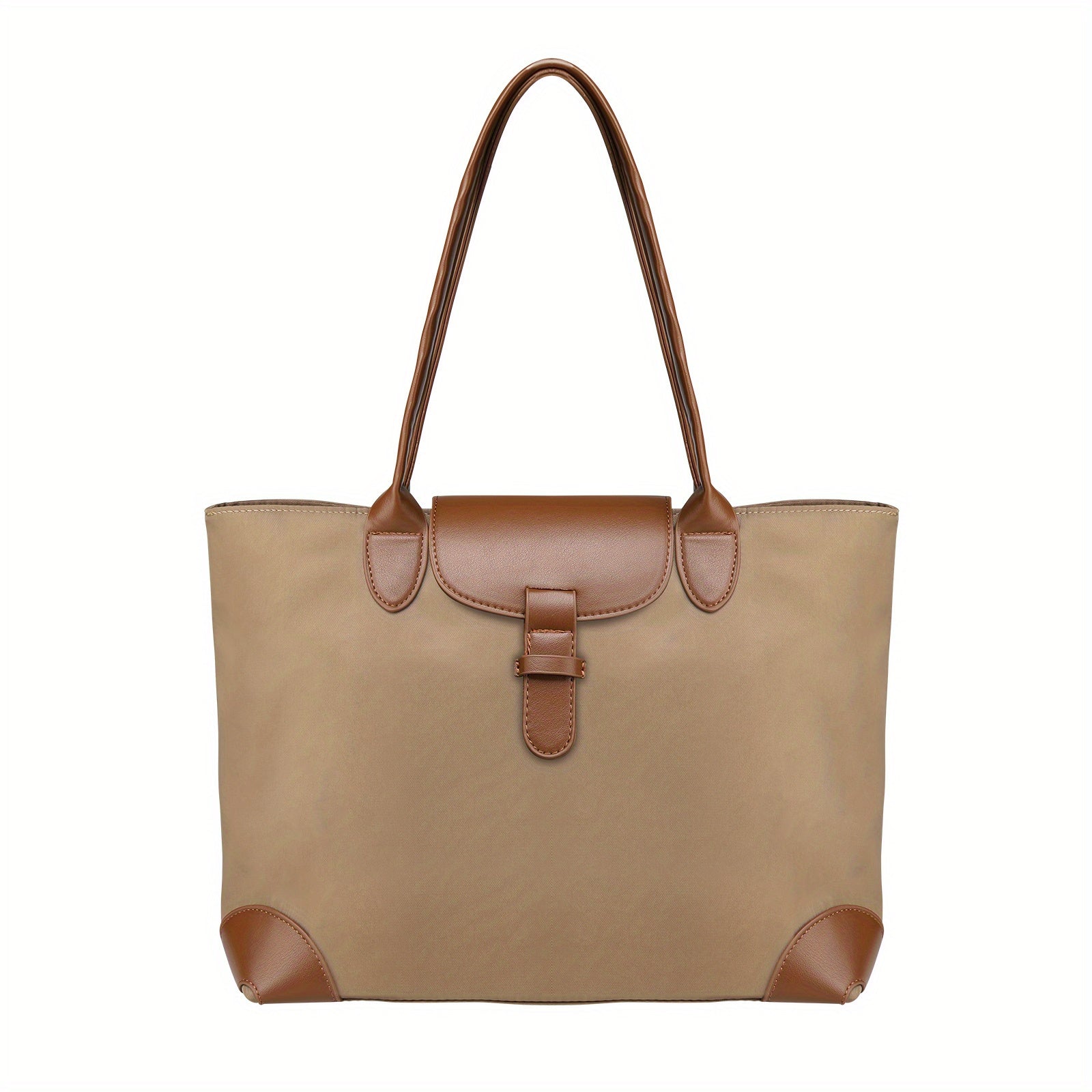 Large Capacity Tote Bag Solid Shoulder Bag Versatile Women's Commuter Bag
