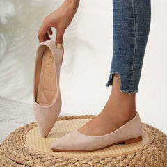 Women's Comfy Slip-On Flat Shoes Soft Sole Work Ballet Flats