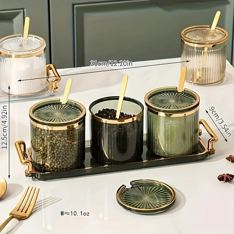 Transparent Nut Jar With Lid Fruit Bowl With Tray