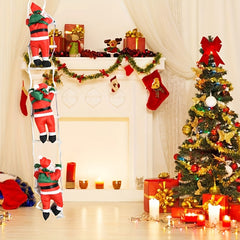 Inflatable Santa Climbing Rope Ladder Christmas Ornament