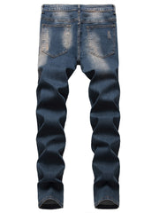 Men's Skinny Denim Jeans with Cool Designs