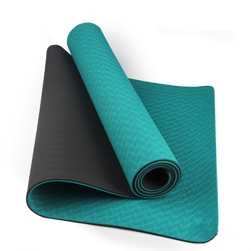Widened TPE Yoga Mat Portable Soft Fitness Mat 183x66x0.6in