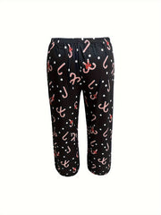 Xmas Lounge Set Women's Lollipop & Polka Dot Print Tee & Pants