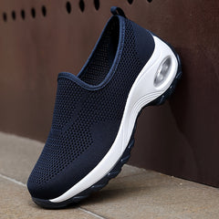 Women's Air Cushion Wedge Sneakers Mesh Platform Walking Shoes