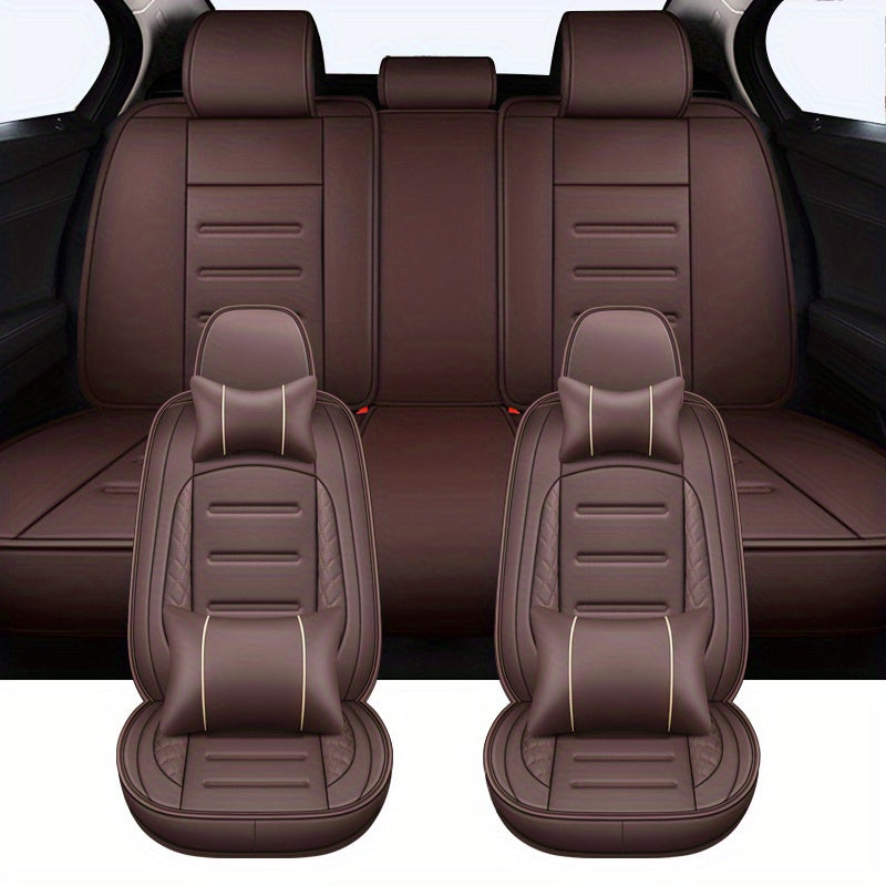 5 Seat Car Seat Cover YNOOH PU Leather Auto Cushion Protector