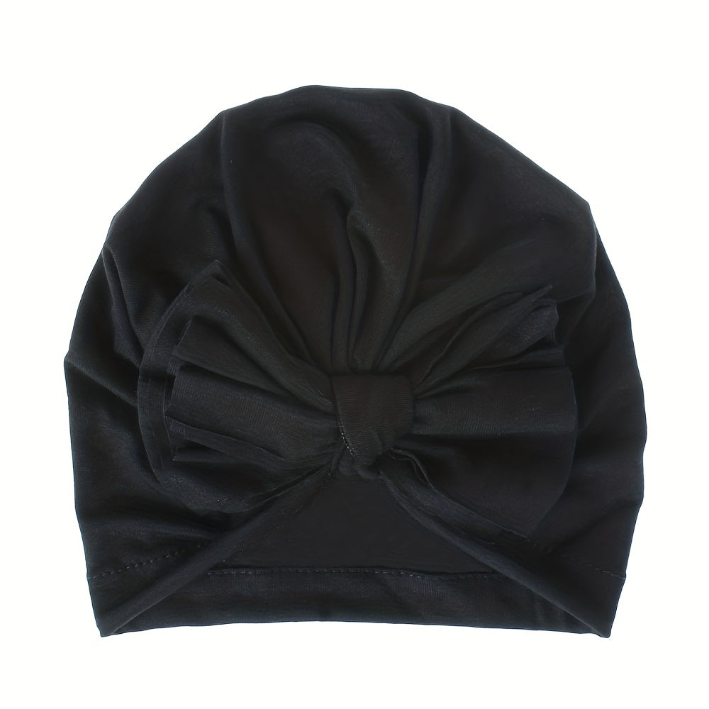 Colorful Baby Girls Hat Bowknot Turban Toddler Knit Infant Baby Care