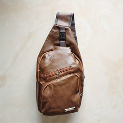 Casual Men's Shoulder Bag USB Chest Bag