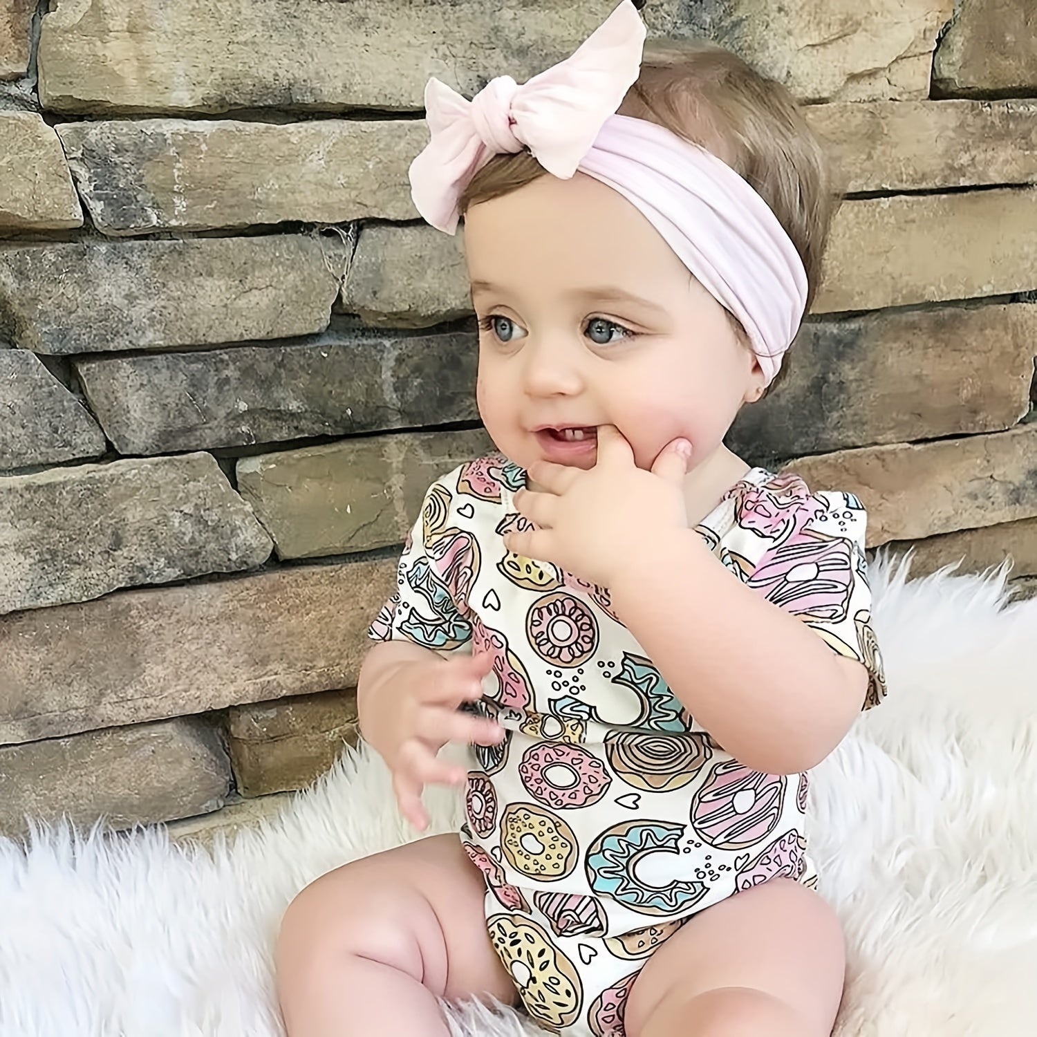 18pcs Colorful Bow Nylon Elastic Headbands for Baby Girls