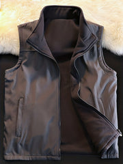 Men's Polar Fleece Reversible Vest for Autumn Winter