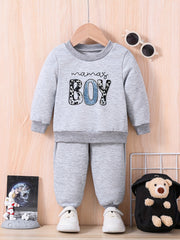 Baby Casual Outfit Long Sleeve Sweatshirt Trousers Set