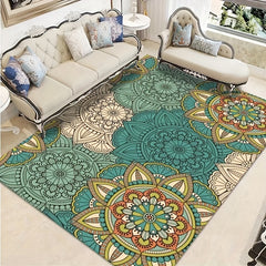 Large Living Room Rug Soft Crystal Velvet Non-slip Mat