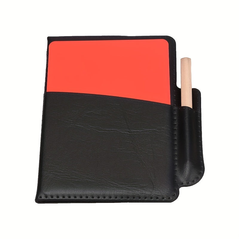 Football Red/Yellow Card Set w/ Leather Case & Pencil