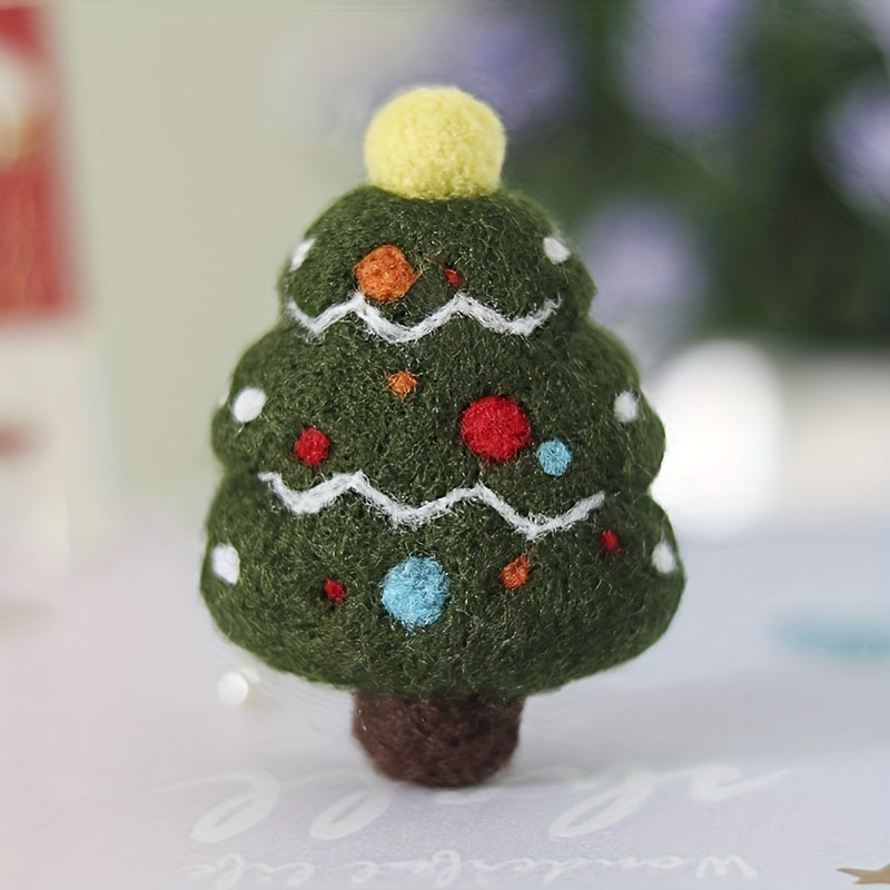 Christmas Tree Wool Needle Felting Kit DIY Package