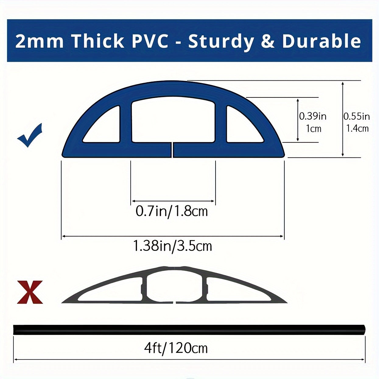 Floor Cord Cover Protector Prevent Cable Trips Cable Management Solution