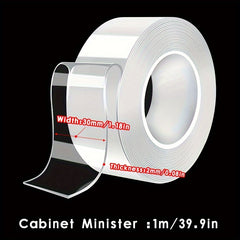 Nano Tape Double Sided Tape Transparent Reusable Washable Strong Adhesive Gel