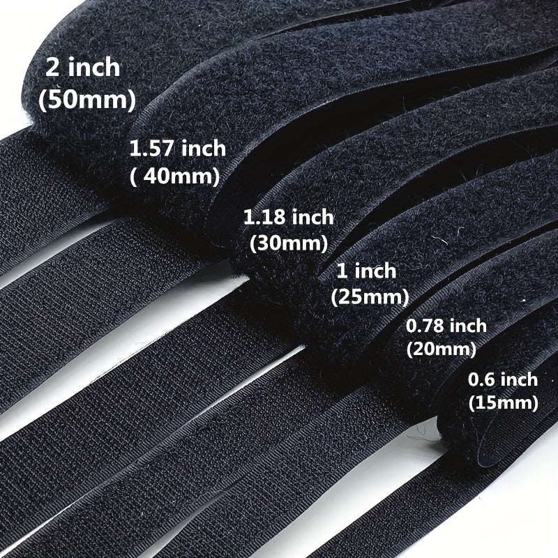 1Pair Nylon Mother Buckle Sewing Strap 0.91m Hook and Face Raw Adhesive