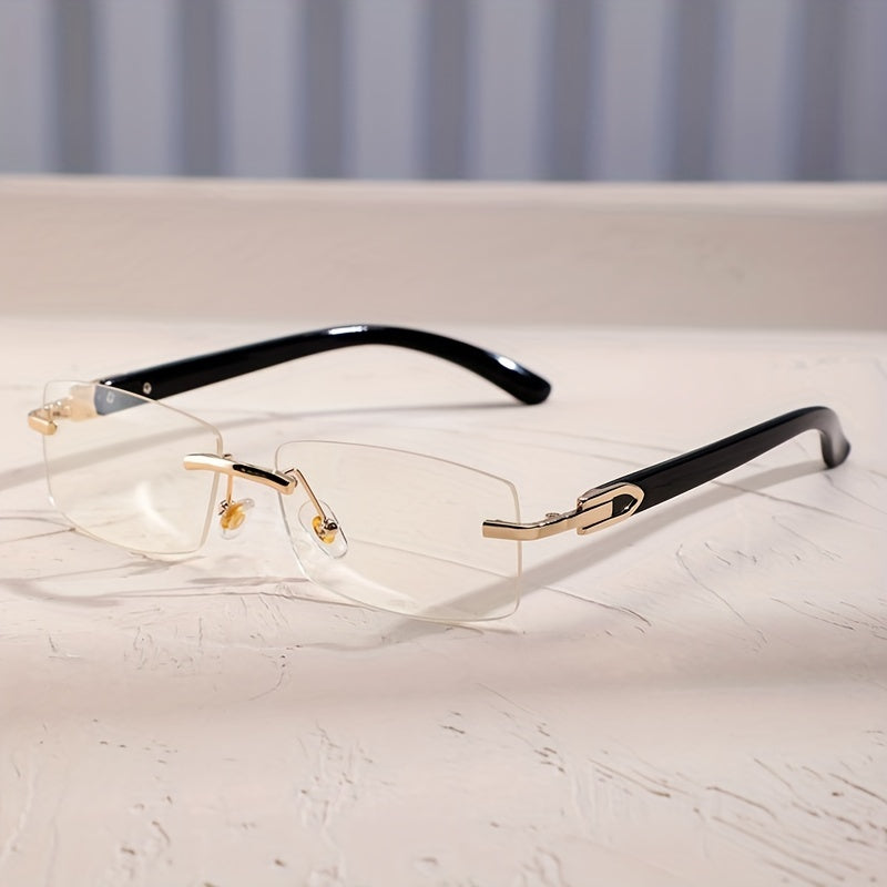 Gradient UV400 Rimless Sunglasses for Women Men