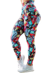 High Waist Print Yoga Pants Quick Dry Leggings